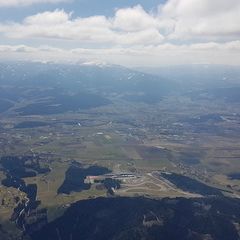 Flugwegposition um 10:38:36: Aufgenommen in der Nähe von Gemeinde Seckau, Österreich in 2108 Meter